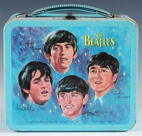 beatles metal lunch box|beatles lunch box for sale.